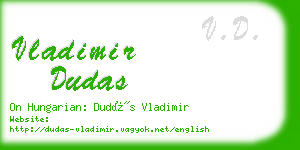 vladimir dudas business card